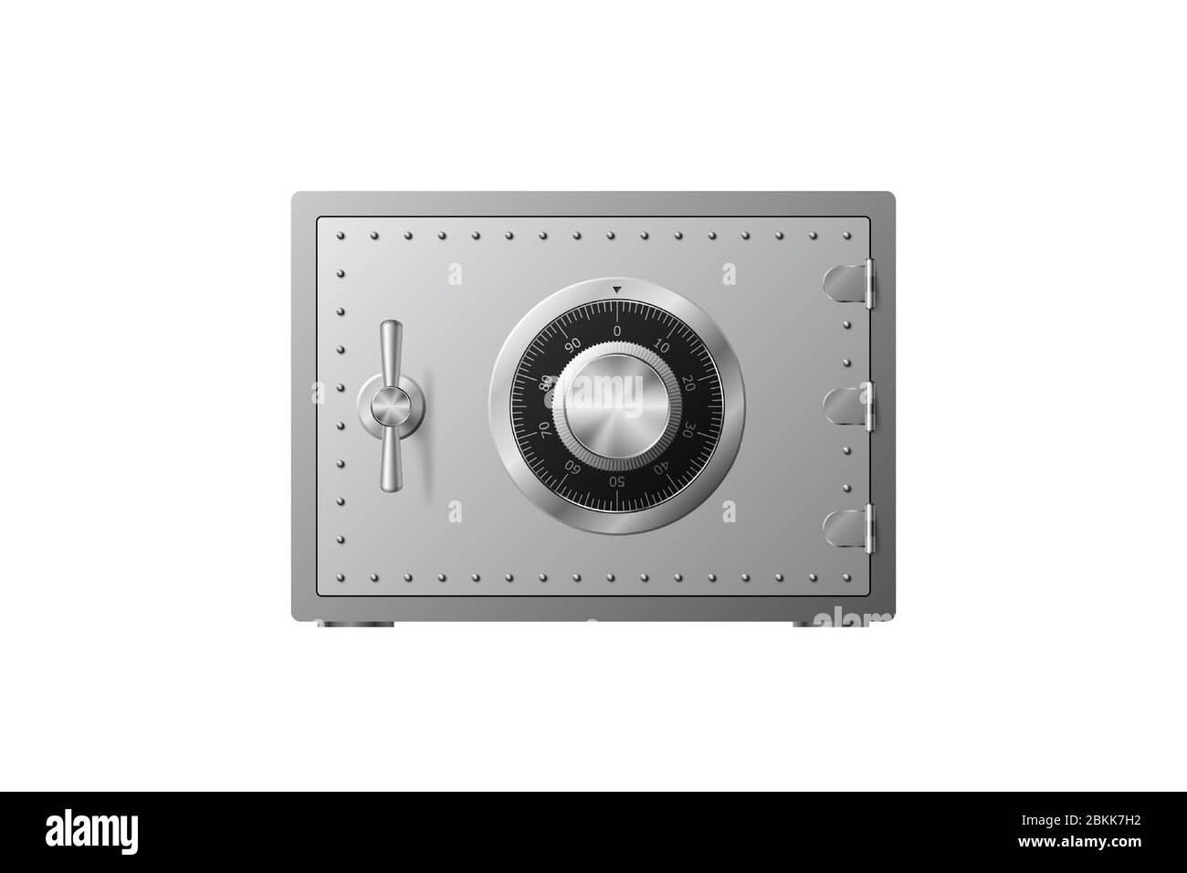 Steel safe with combination lock Isolated on a white background ...