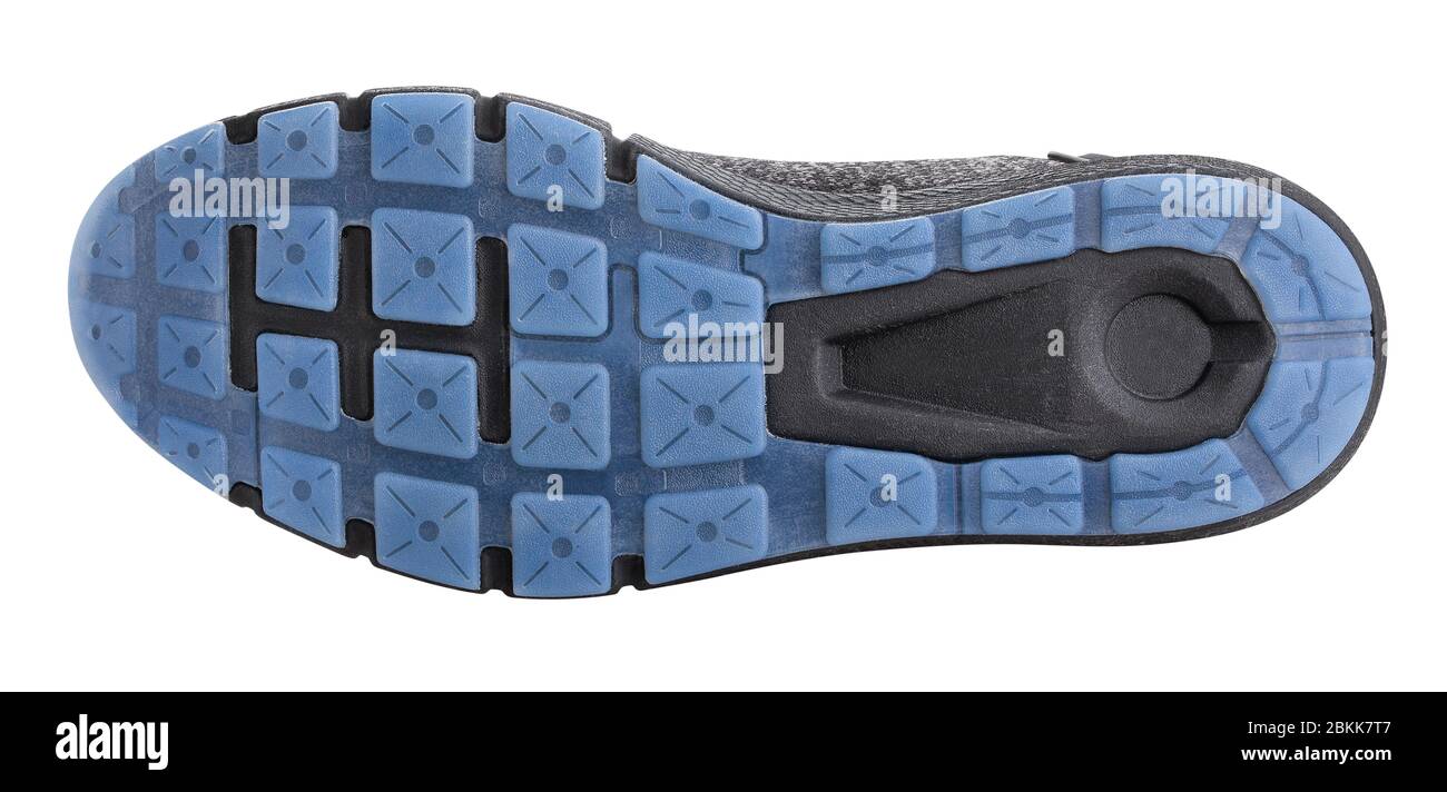 sneakers sole path isolated on white Stock Photo
