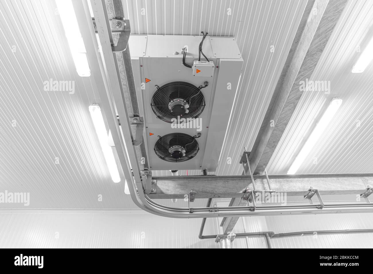 Refrigeration chamber for food storage. Warehouse freezer, Cold storage