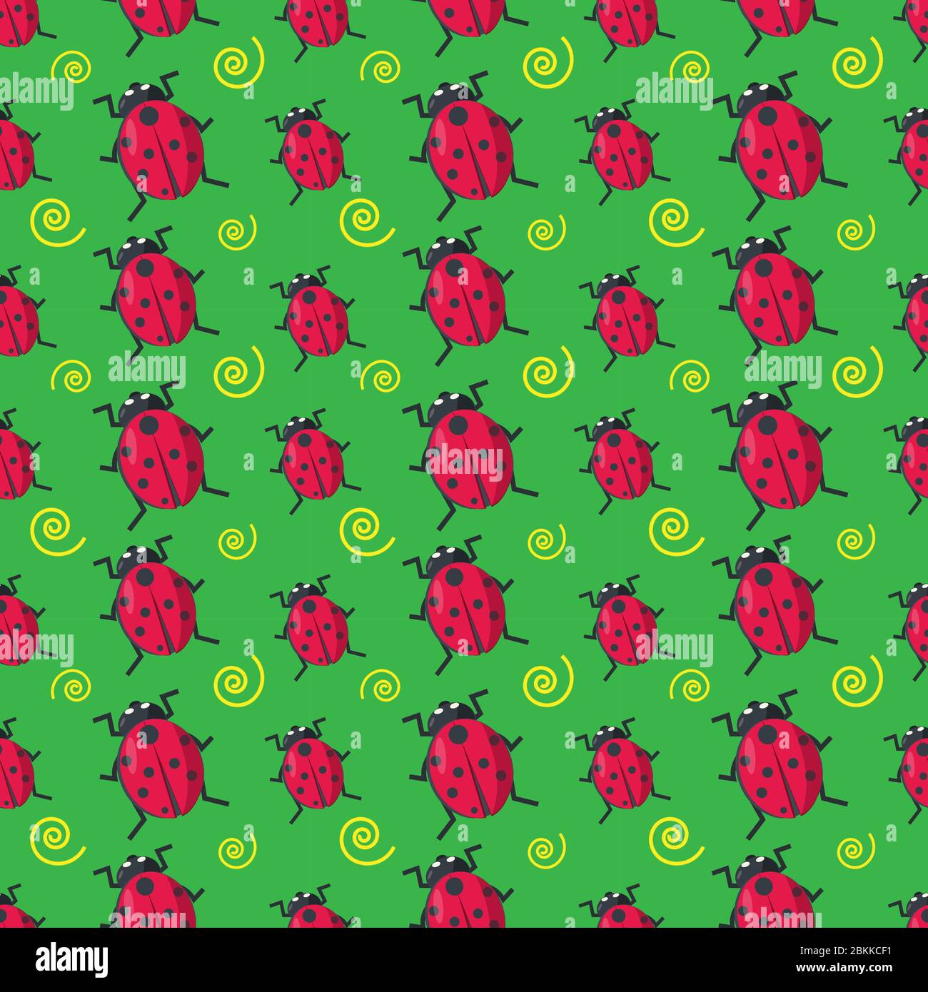 ladybug seamless pattern vector illustration background Stock Vector
