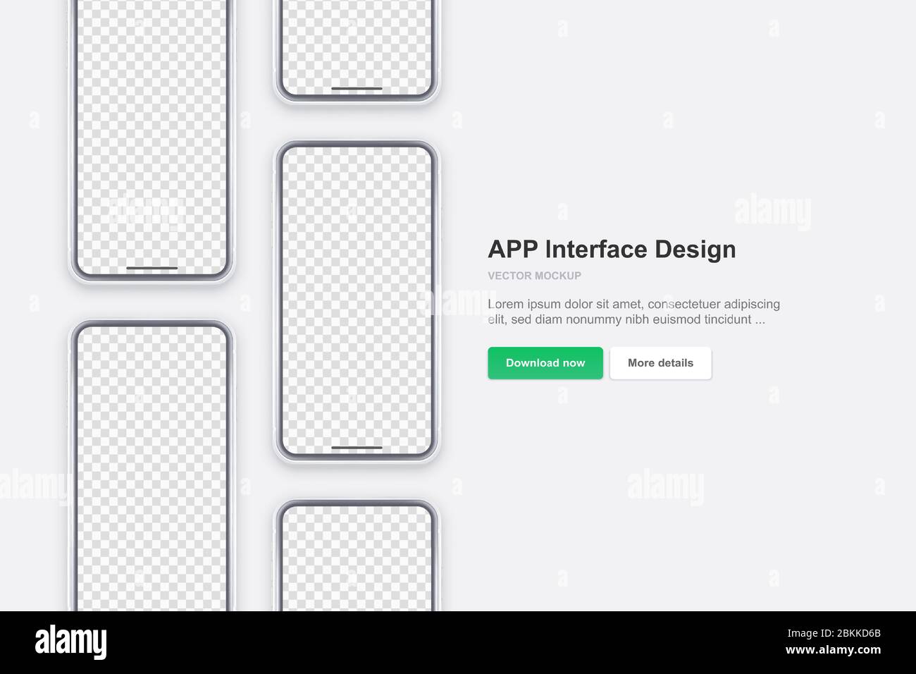 Vector phone. Template for APP. Realistic template. Mock up with empty screen for business presentations Stock Vector