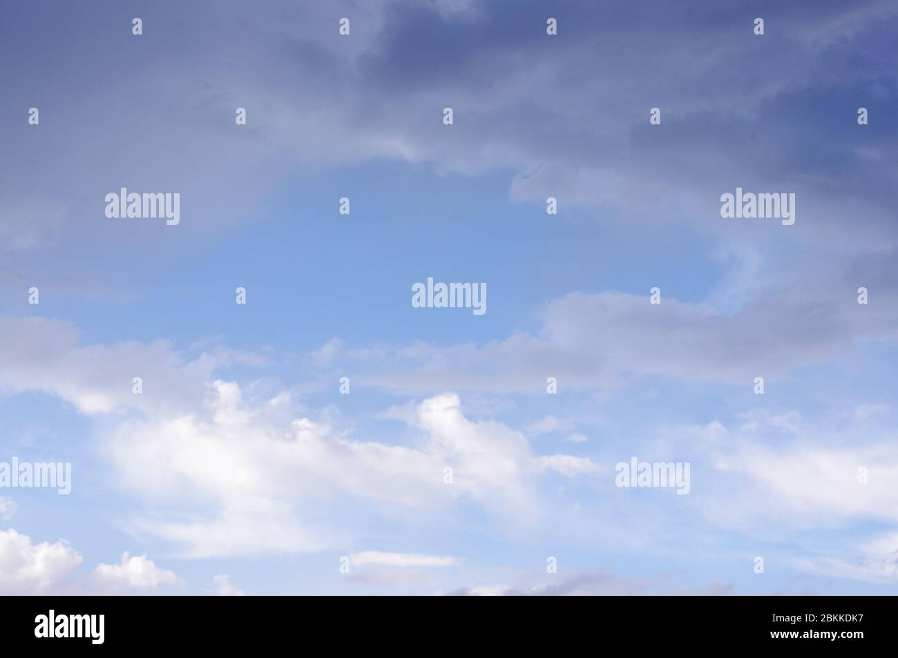 Abstract photography of blue sky and white fluffy clouds. Nature ...