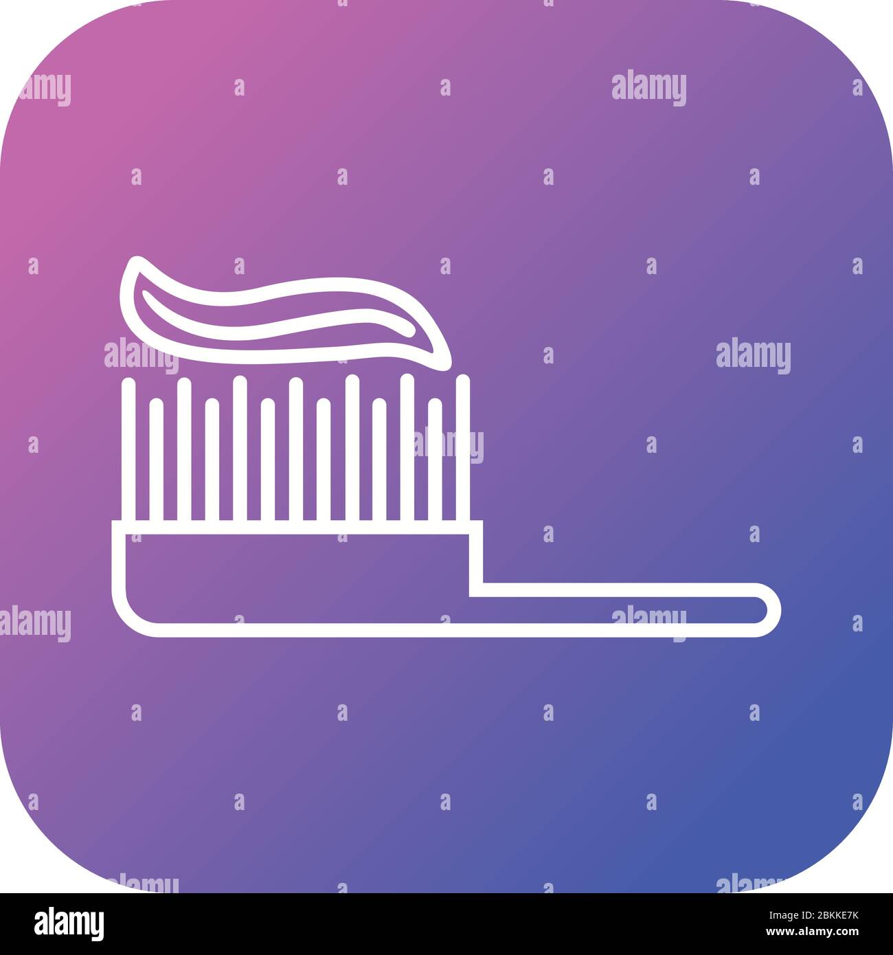 Toothpaste and brush line icon Stock Vector Image & Art - Alamy