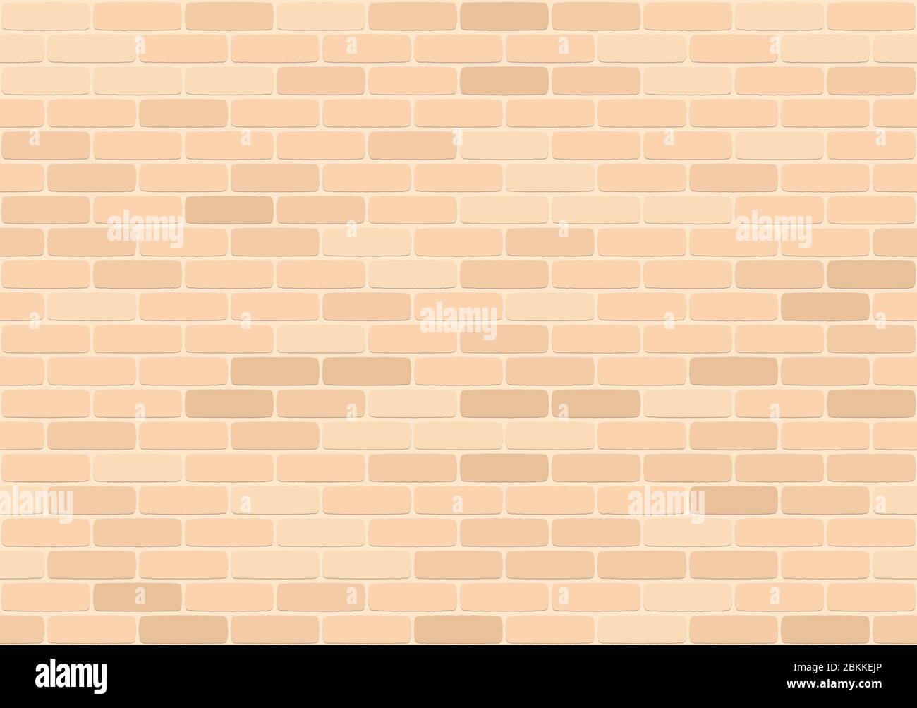 Brown brick wall seamless pattern, vector illustration Stock Vector