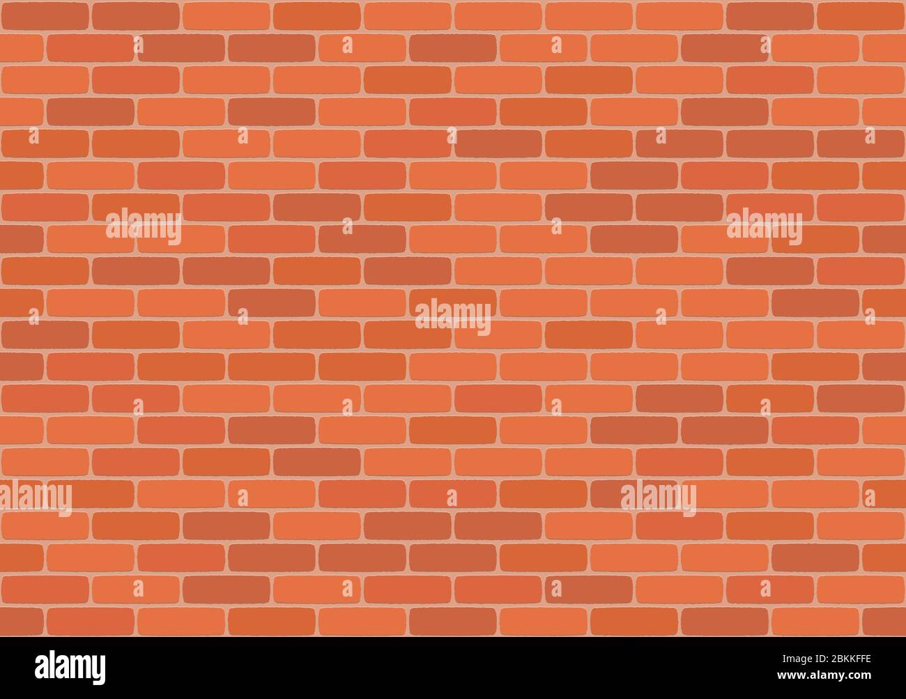 Brown brick wall seamless pattern vector illustration Stock Vector