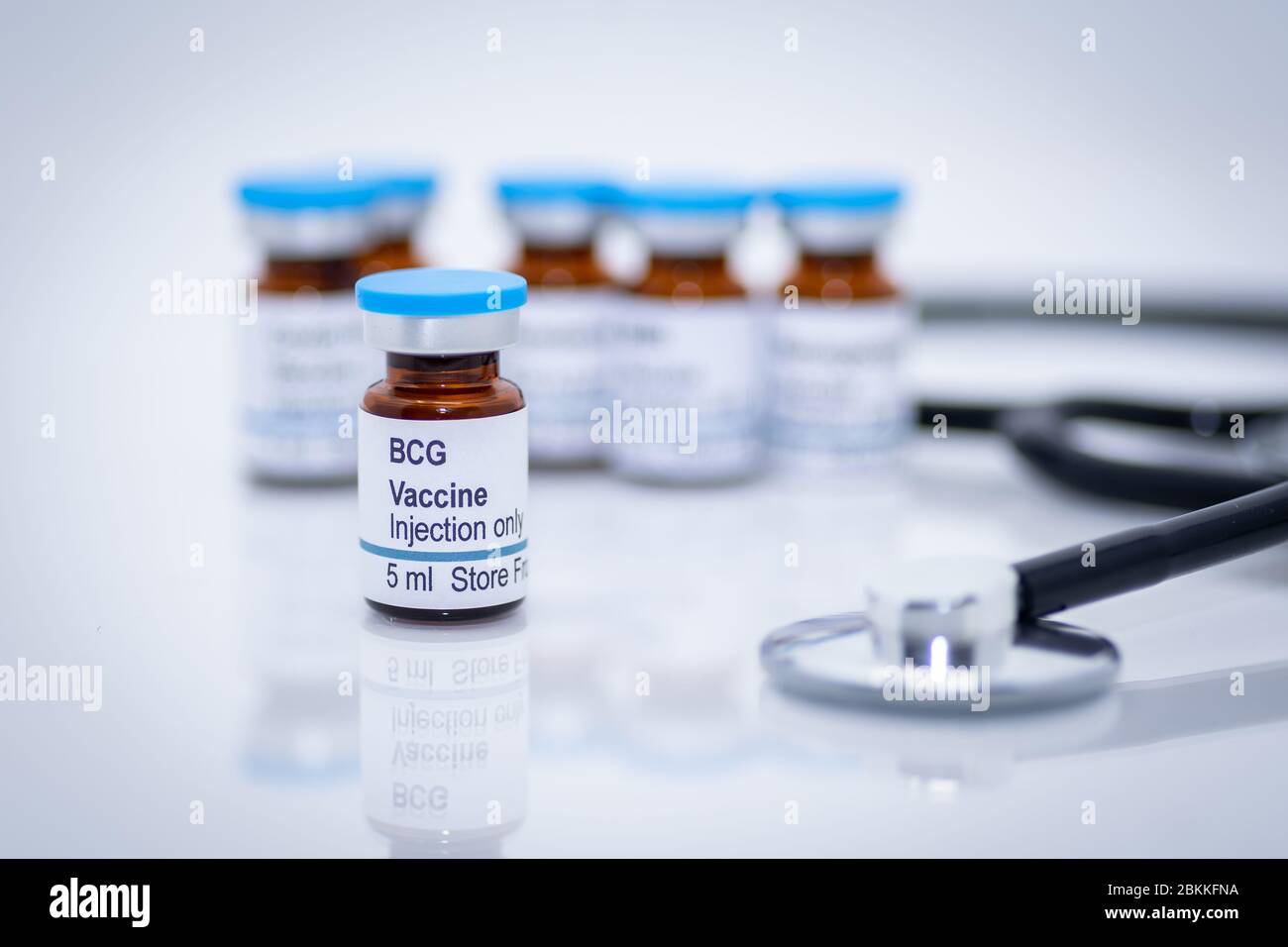 BCG tuberculosis vaccine vial Stock Photo