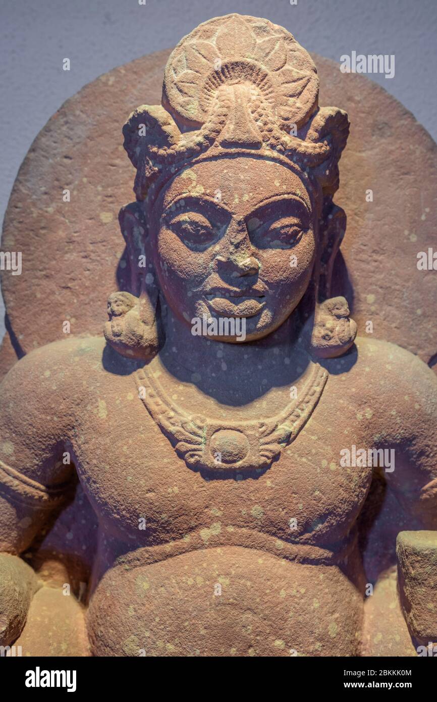 Kubera, wealth god, 3rd century sculpture, Museum, Mathura, Uttar ...