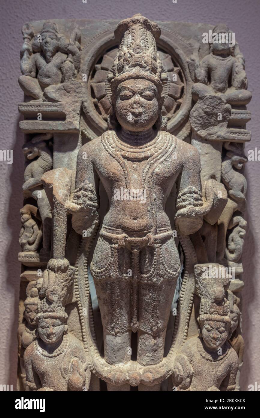 Vishnu, Medieval sculpture, Museum, Mathura, Uttar Pradesh, India Stock Photo Alamy