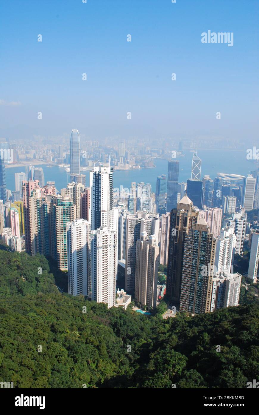 Highrise Towers Skyscrapers Central Hong Kong Island View From The Peak