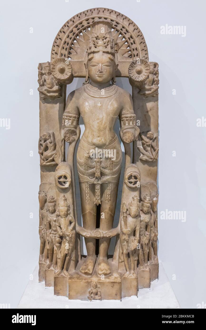 Surya, 12th century sculpture, Museum, Delhi, India Stock Photo Alamy