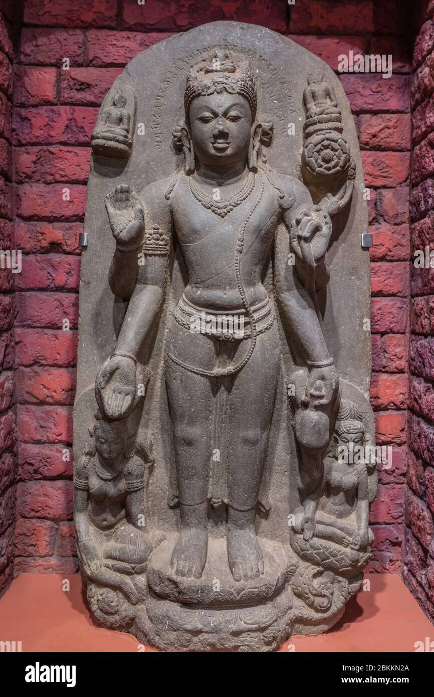 Four handed Avalokitesvara, 10th century sculpture, Bihar Museum, Patna ...