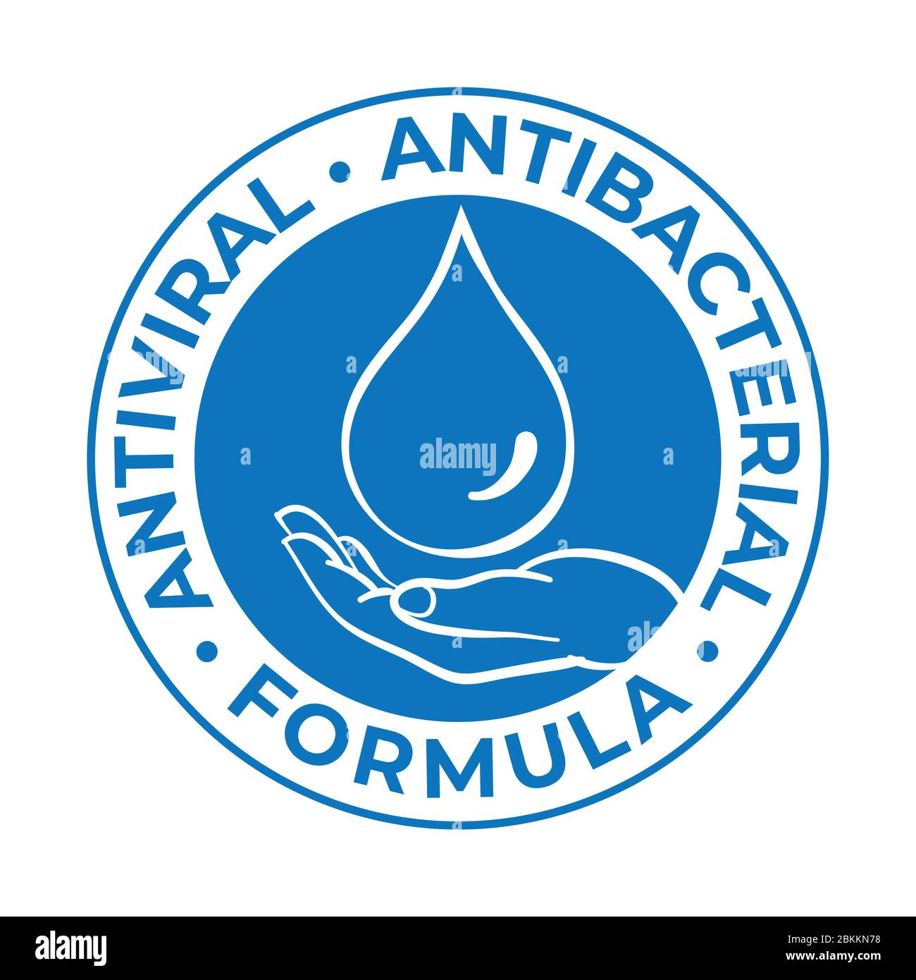 Antiviral antibacterial formula Hand sanitizer vector icon. Antibacterial soap or antiseptic
