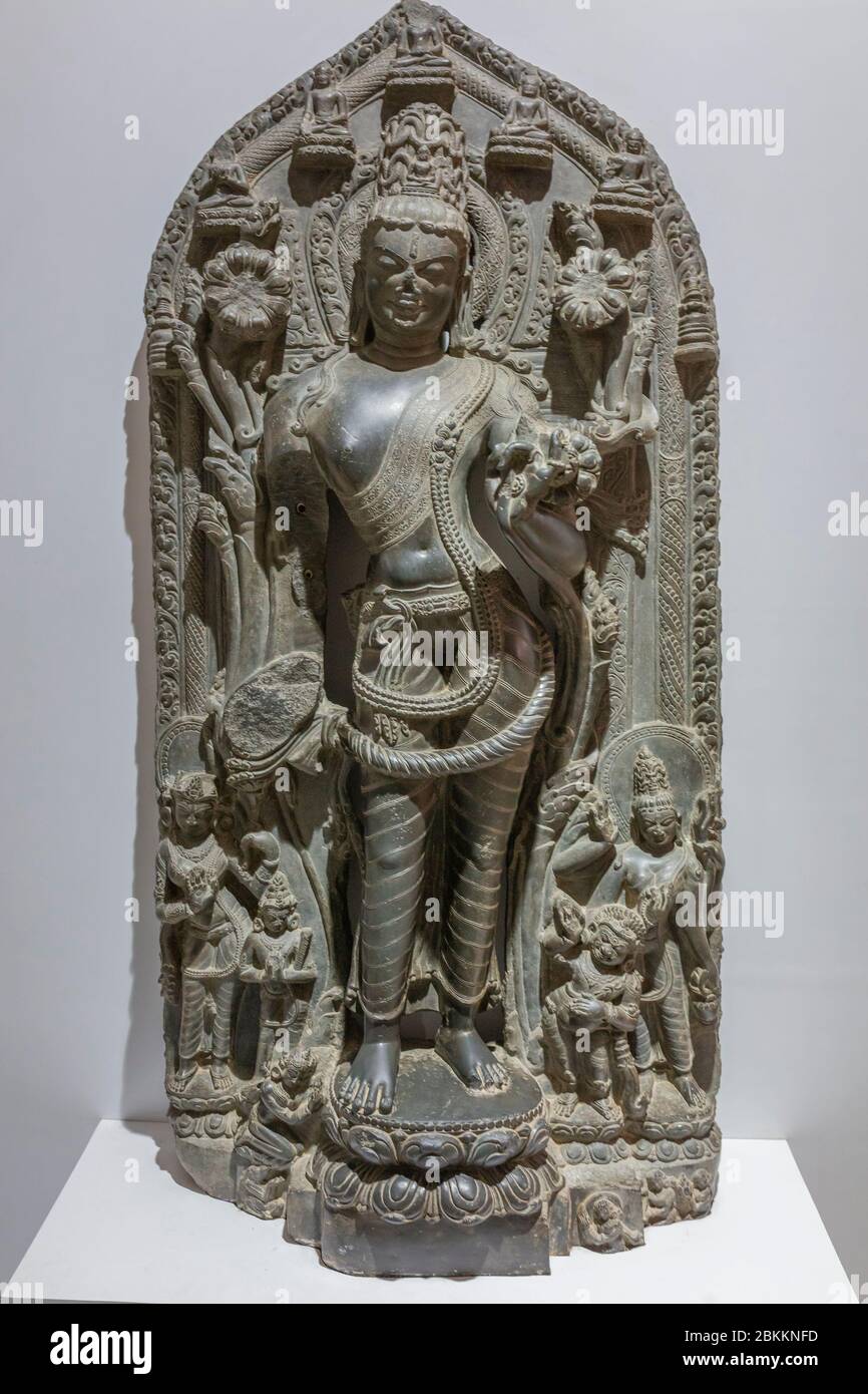 Avalokitesvara, Lokeshvara, 12th century sculpture, Nalanda, Bihar ...