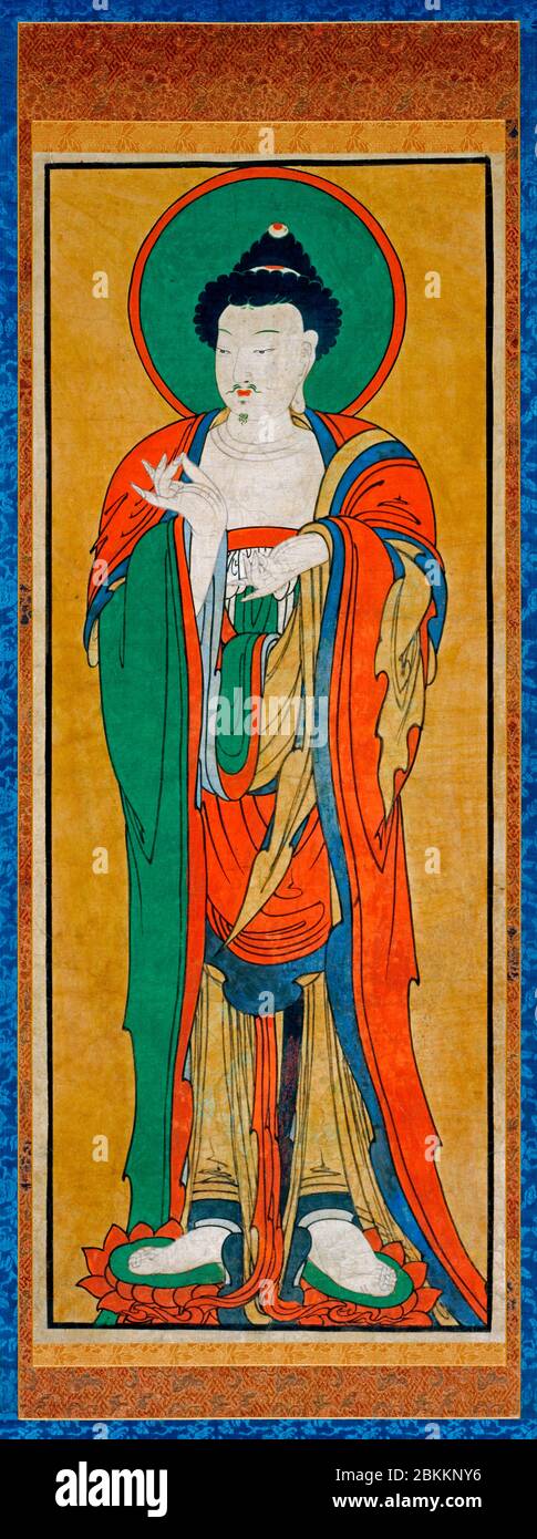 Tathagata Buddha, Korean Art, late 1800s Stock Photo