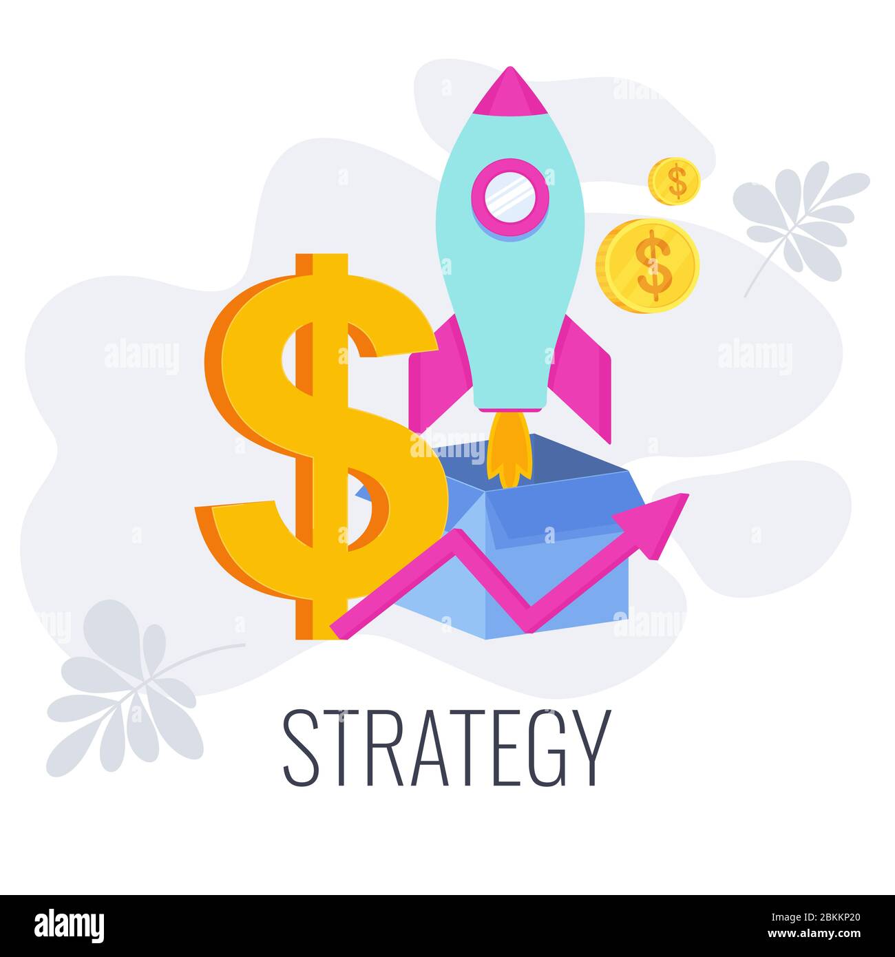 Strategy infographics pictogram Stock Vector