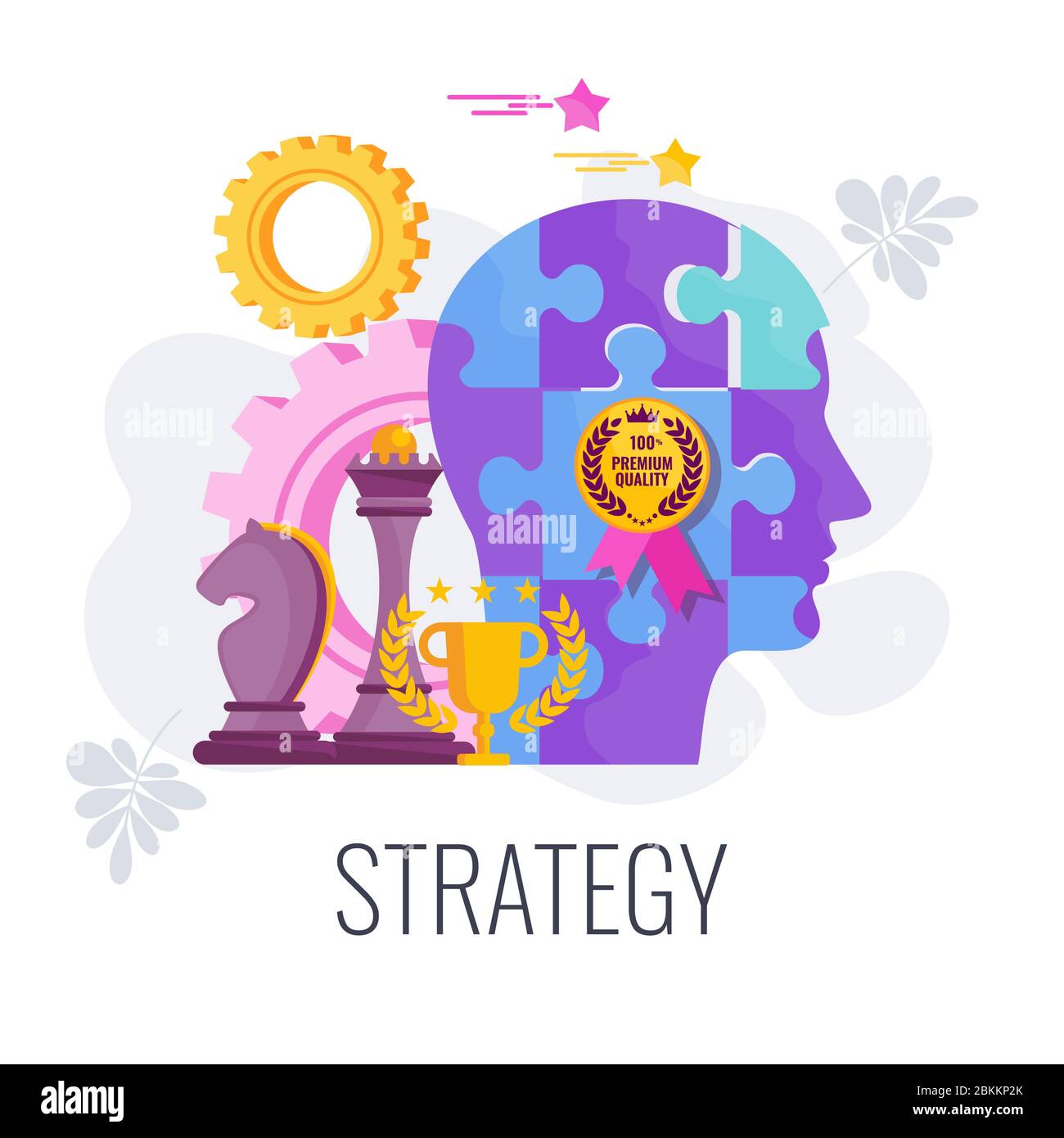 Strategy infographics pictogram Stock Vector