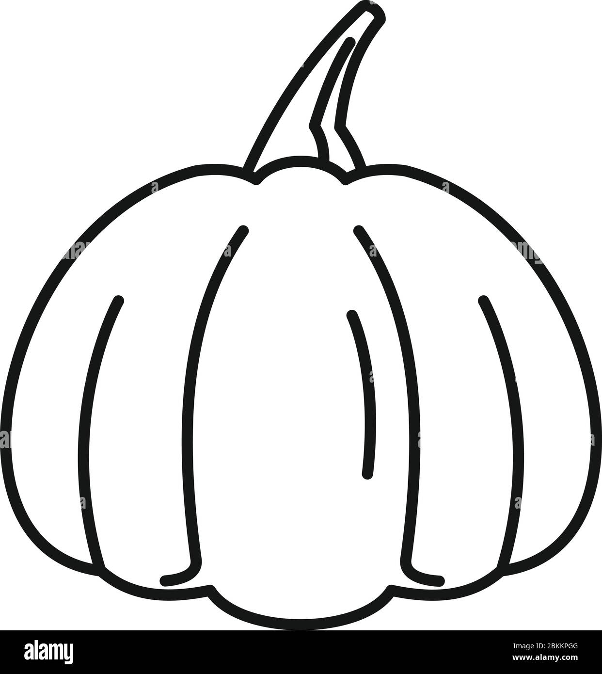 Field pumpkin icon. Outline field pumpkin vector icon for web design isolated on white background Stock Vector