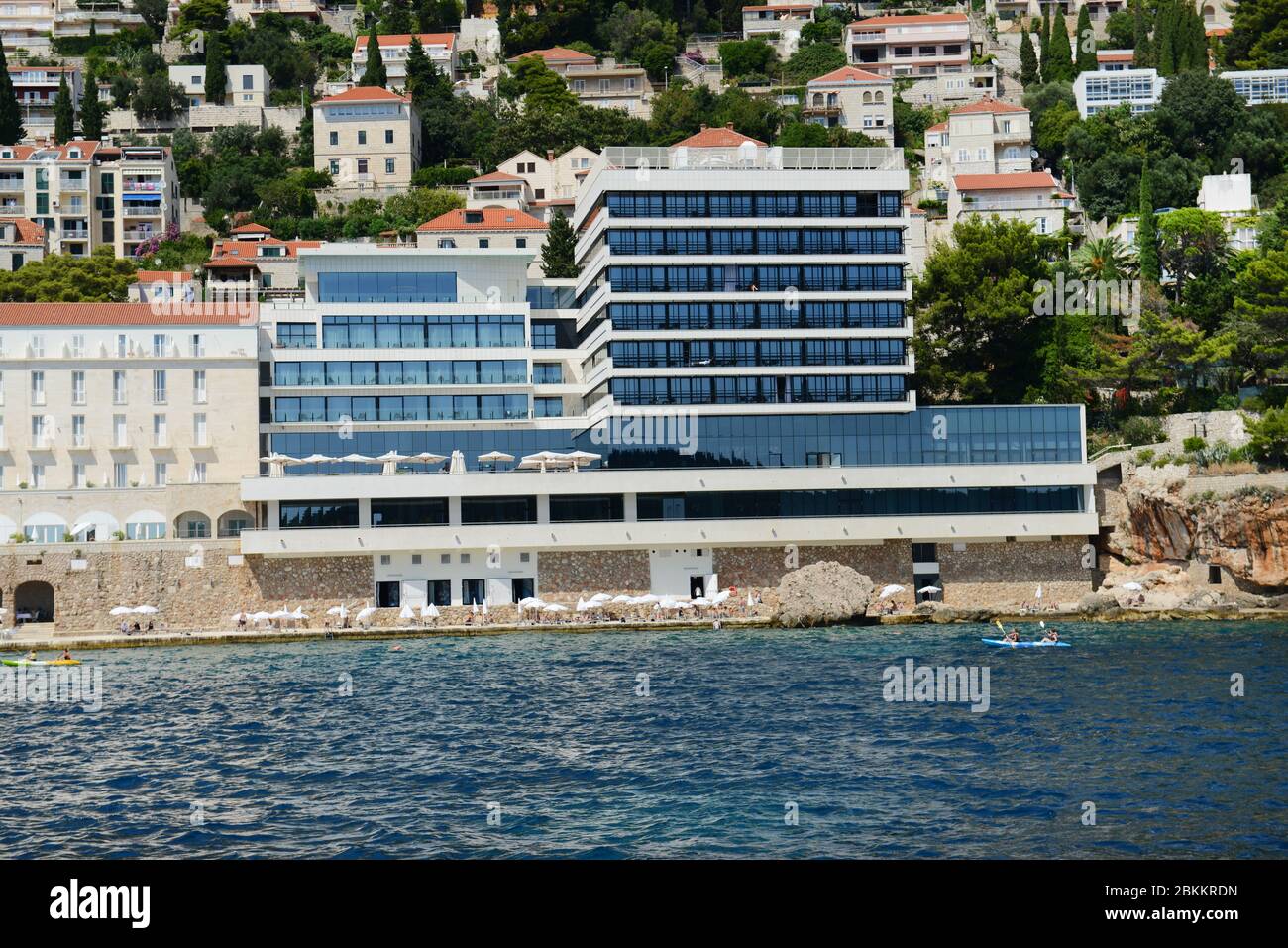 Hotel Excelsior in Dubrovnik. Old & new buildings combined together. Stock Photo