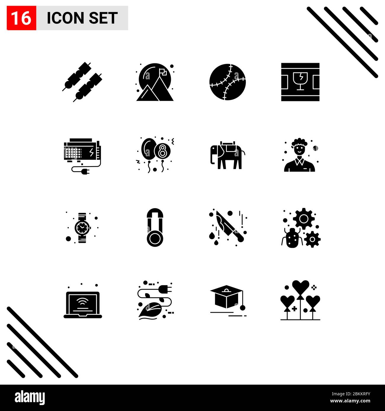 Universal Icon Symbols Group Of 16 Modern Solid Glyphs Of Computer Apc Gentleman Shapes Delivery Editable Vector Design Elements Stock Vector Image Art Alamy
