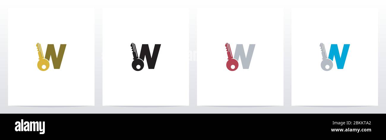 Key On Letter Logo Design W Stock Vector