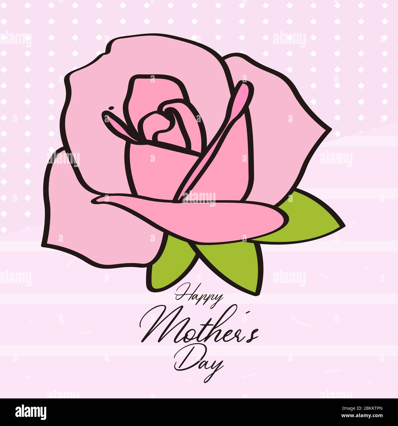 Happy mothers day card with a rose - Vector Stock Vector Image & Art ...