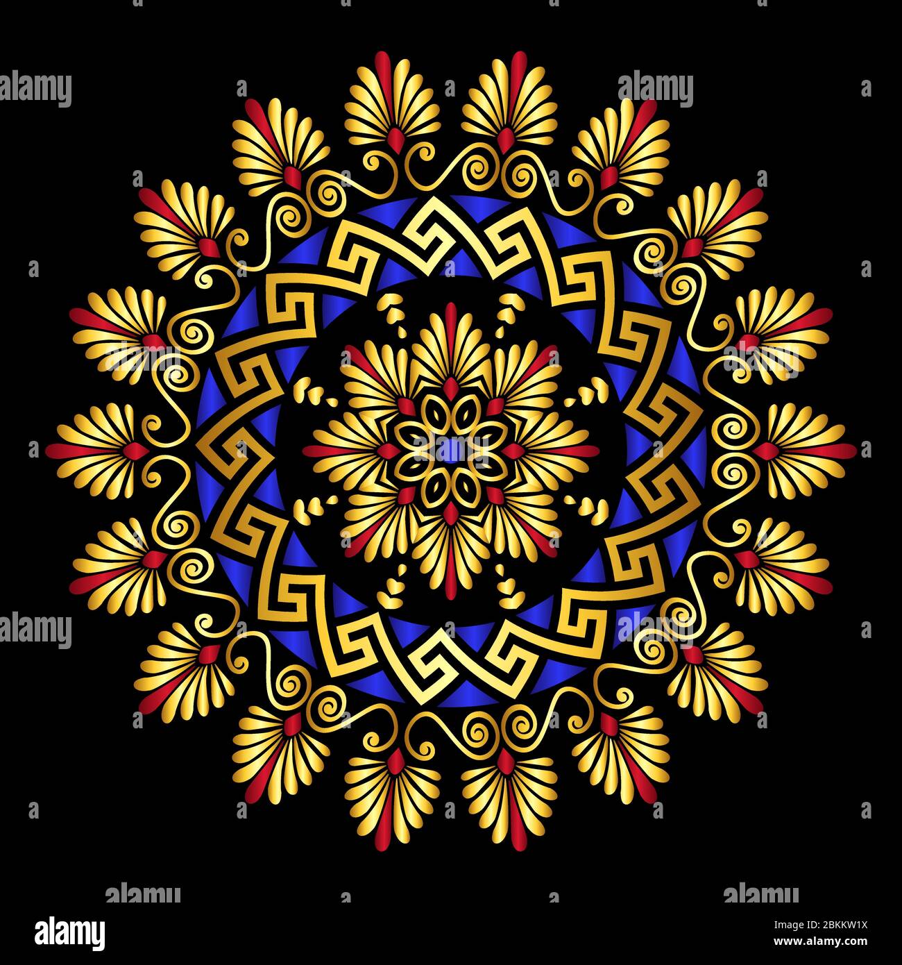 Gold red floral border design hi-res stock photography and images - Alamy