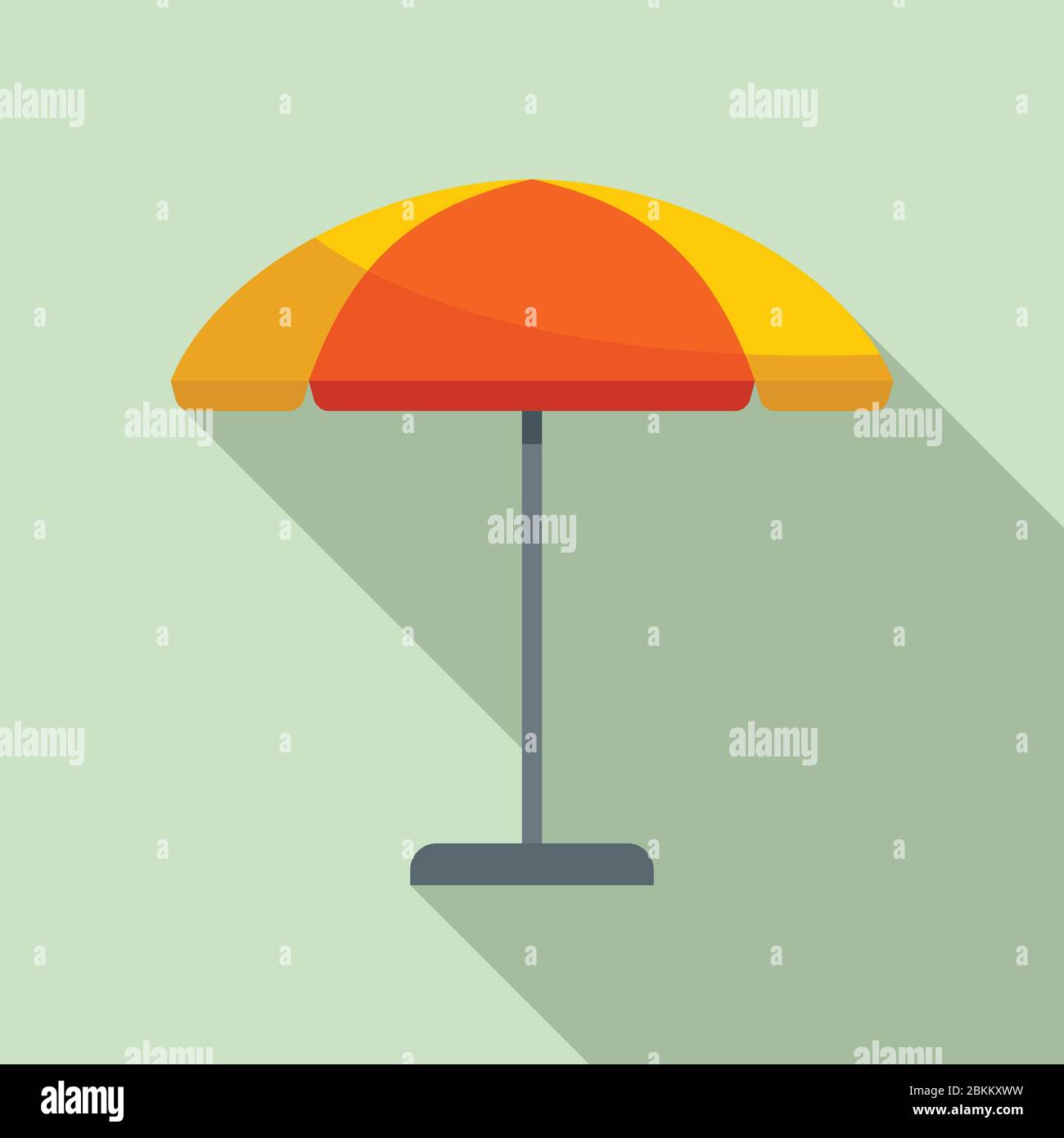 Sun beach umbrella icon. Flat illustration of sun beach umbrella vector ...