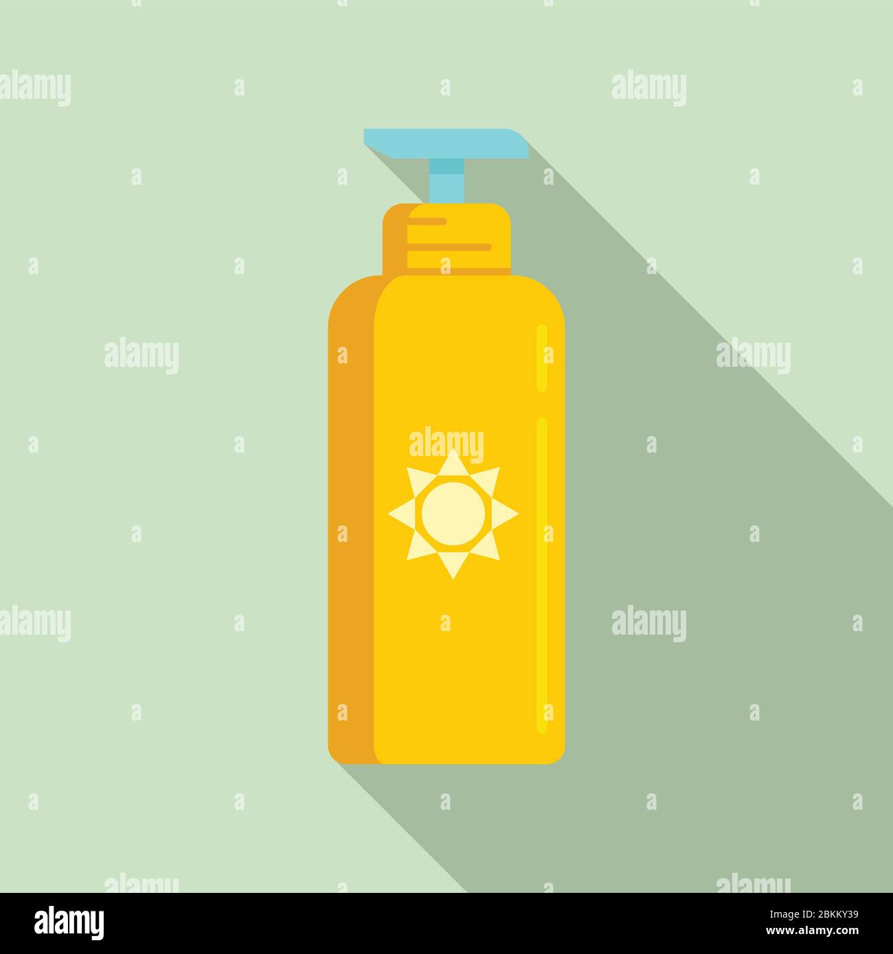 Uv protection lotion icon. Flat illustration of uv protection lotion