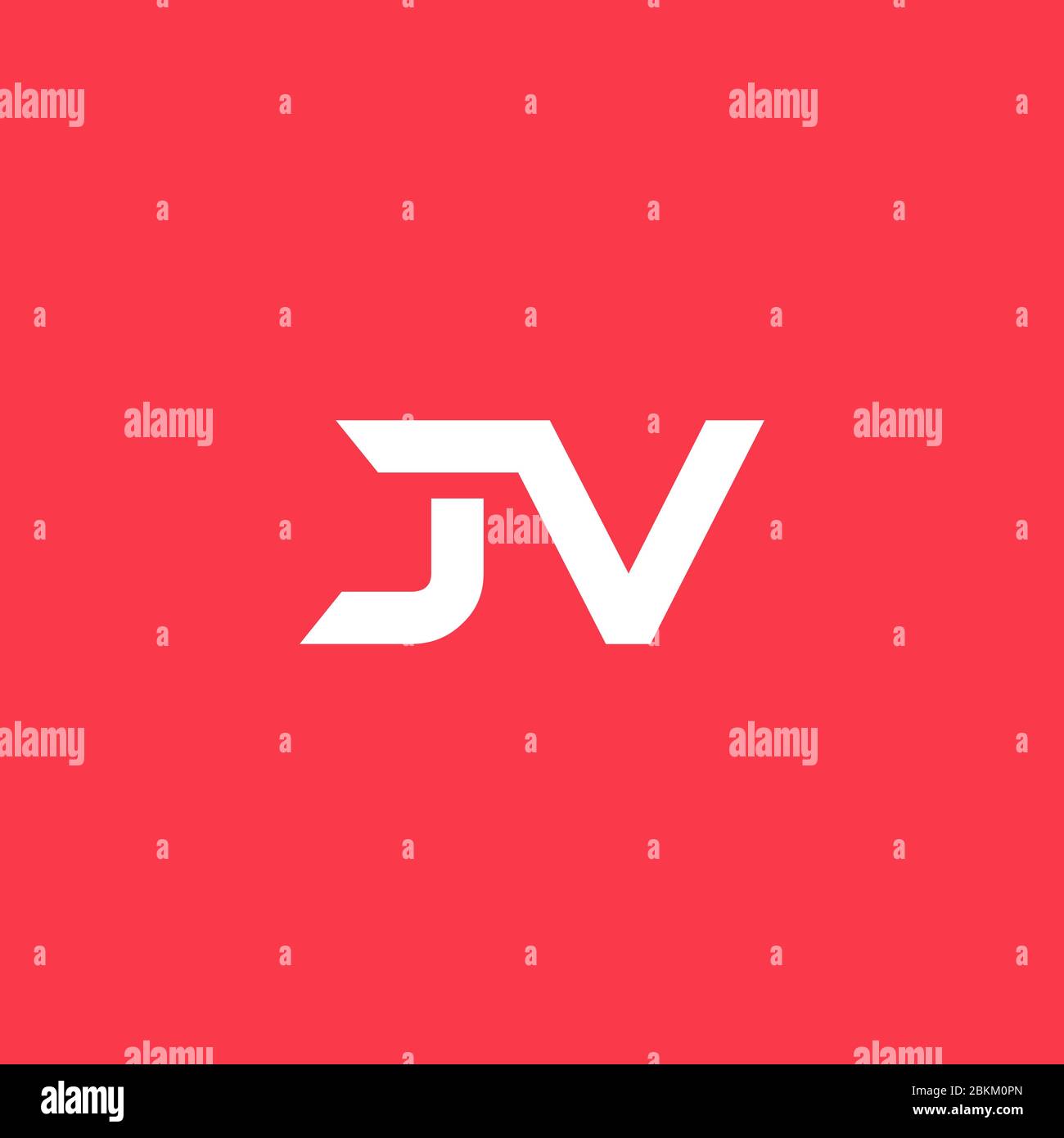 abstract JV logo . letter JV logo design . clean and modern style . vector logo illustration Stock Vector
