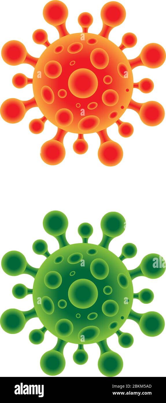Virus corona vector illustration icon template design Stock Vector