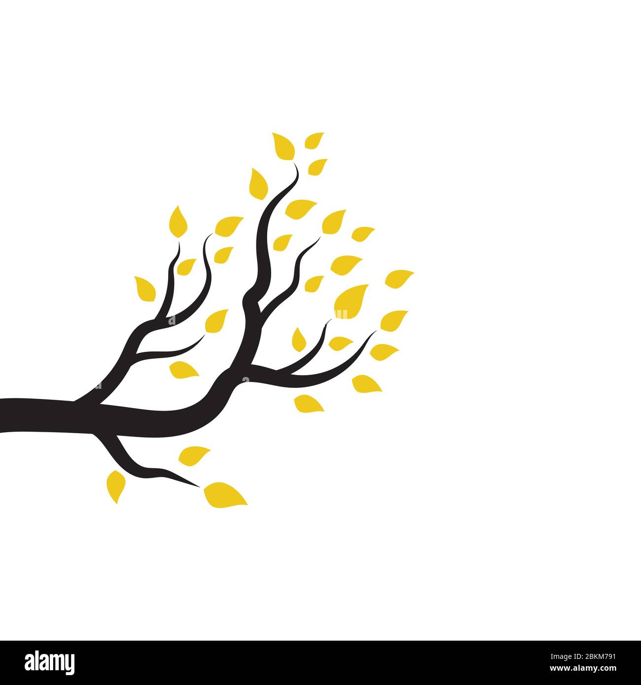 tree branch vector illustration design template Stock Vector Image ...