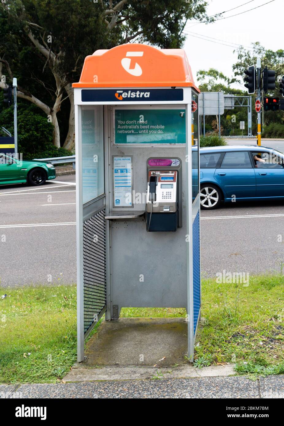 A Telstra Phone box in New South Wales Stock Photo