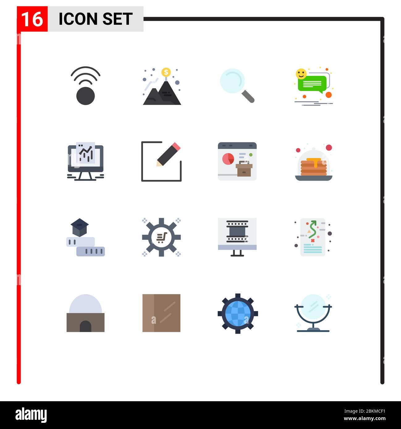 Universal Icon Symbols Group Of 16 Modern Flat Colors Of Google Analytics Find Smile Bubble Editable Pack Of Creative Vector Design Elements Stock Vector Image Art Alamy