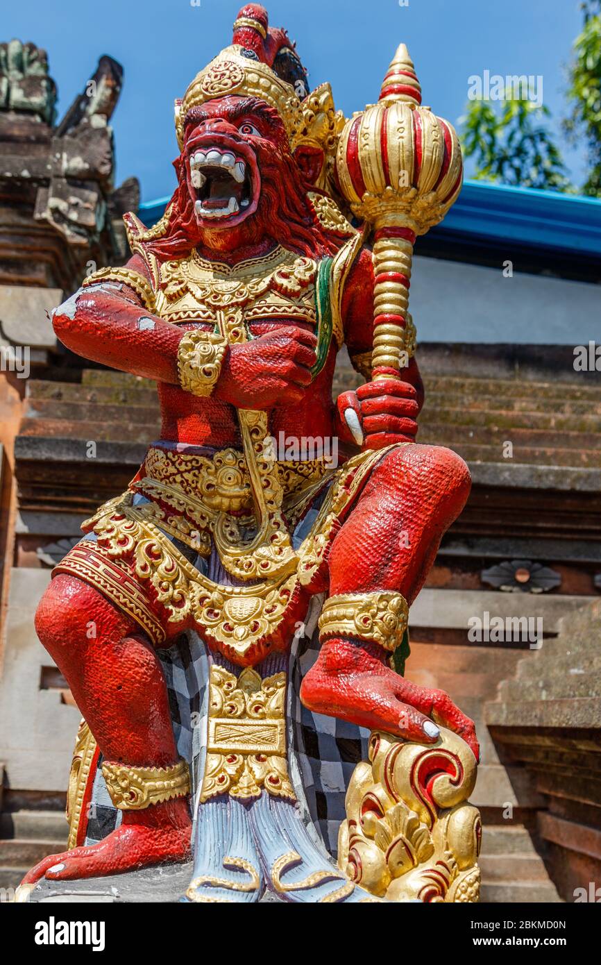 Statue of Vaali (Vali, Bali), divine monkey (vanara) companion of ...