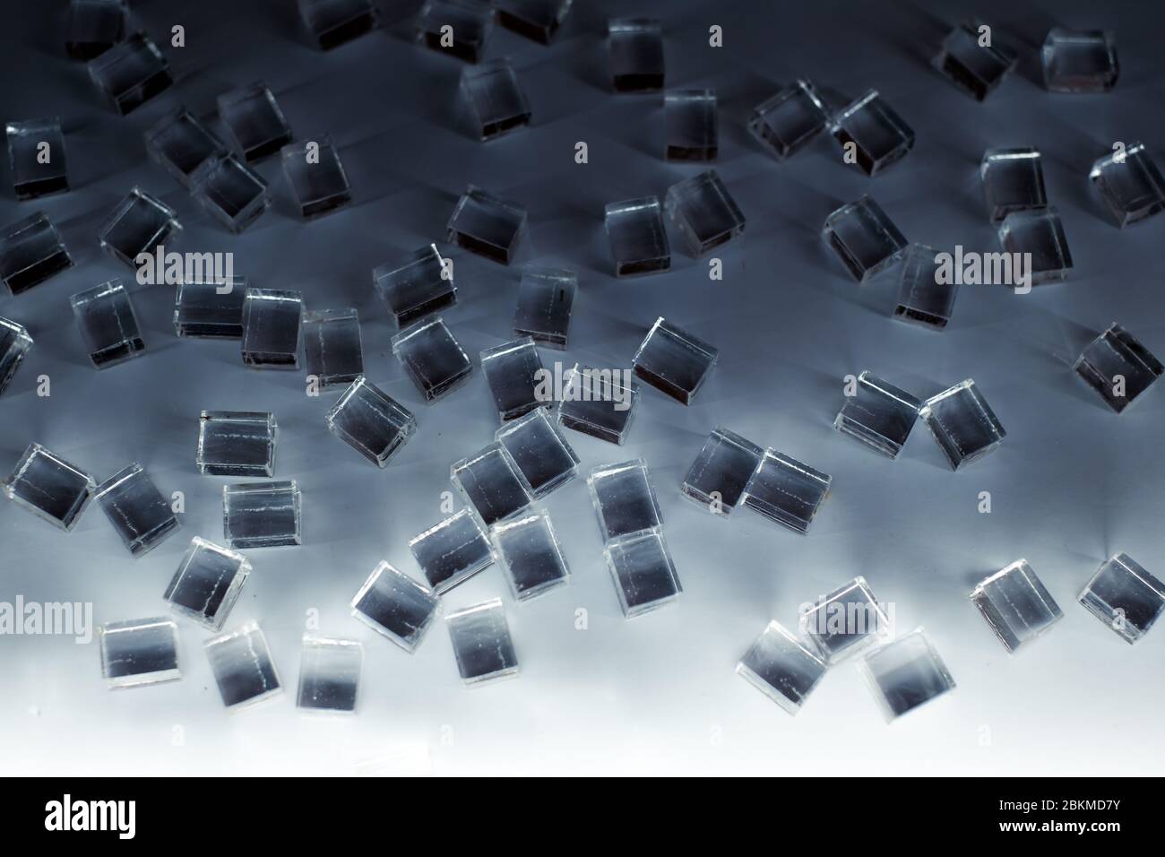 abstract plastic parallelepipedic shapes on a white background Stock Photo