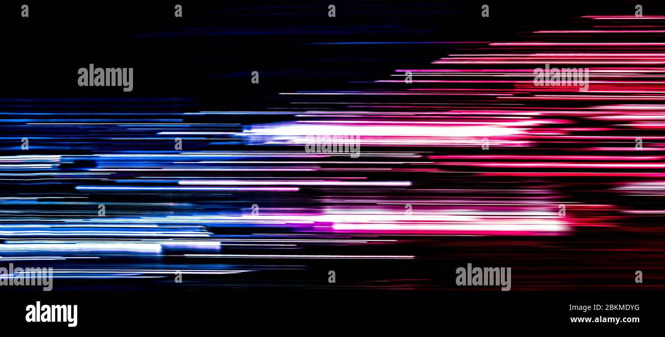 speed light line motion blur on dark background, data transfer