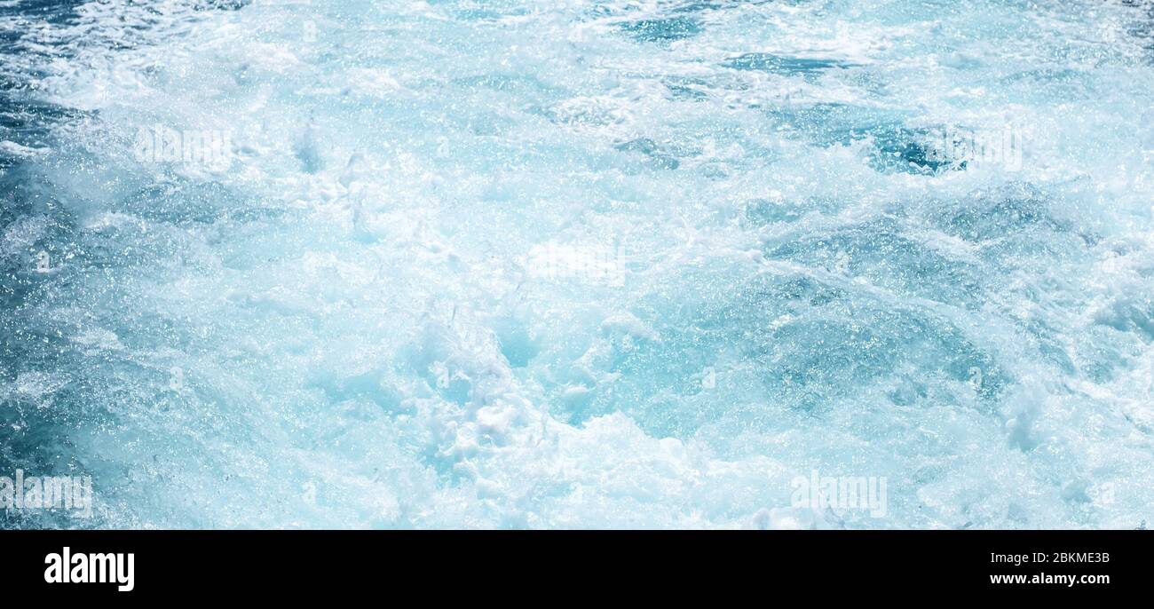water surface behind of fast moving motor boat Stock Photo - Alamy