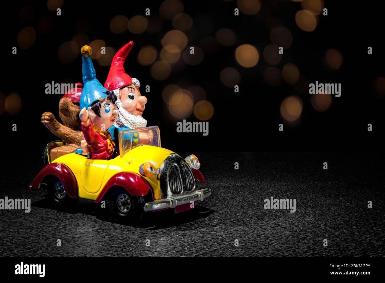 noddy car with characters Stock Photo