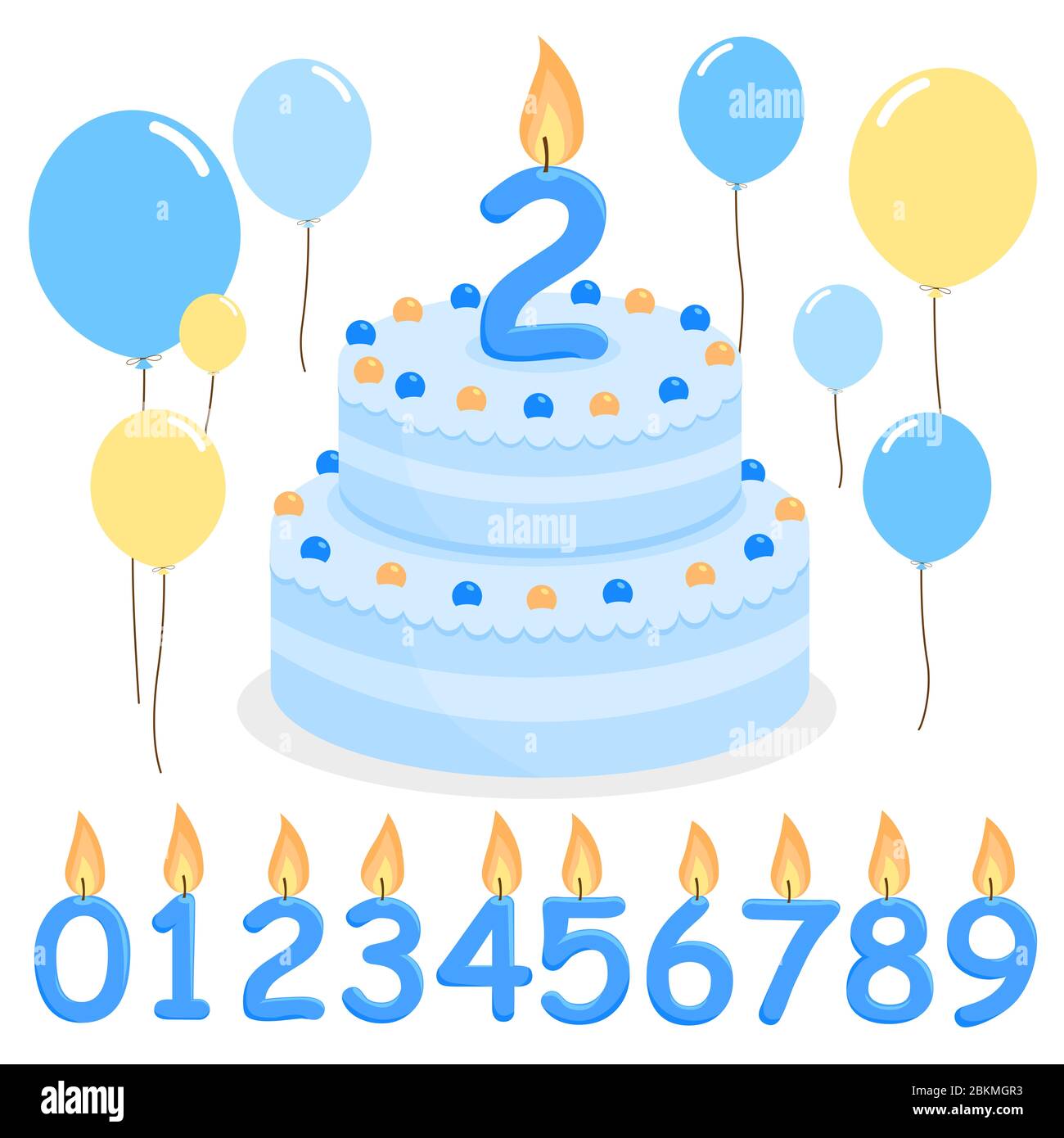 Birthday cake candles balloons hires stock photography and images Alamy