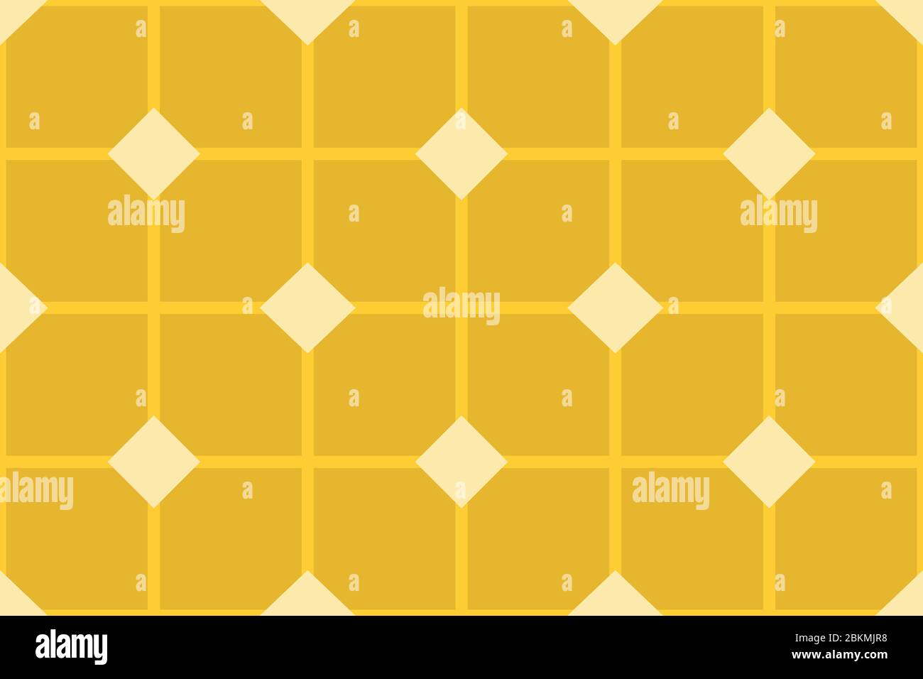 Seamless geometric pattern, texture or background vector in yellow colors. Stock Vector