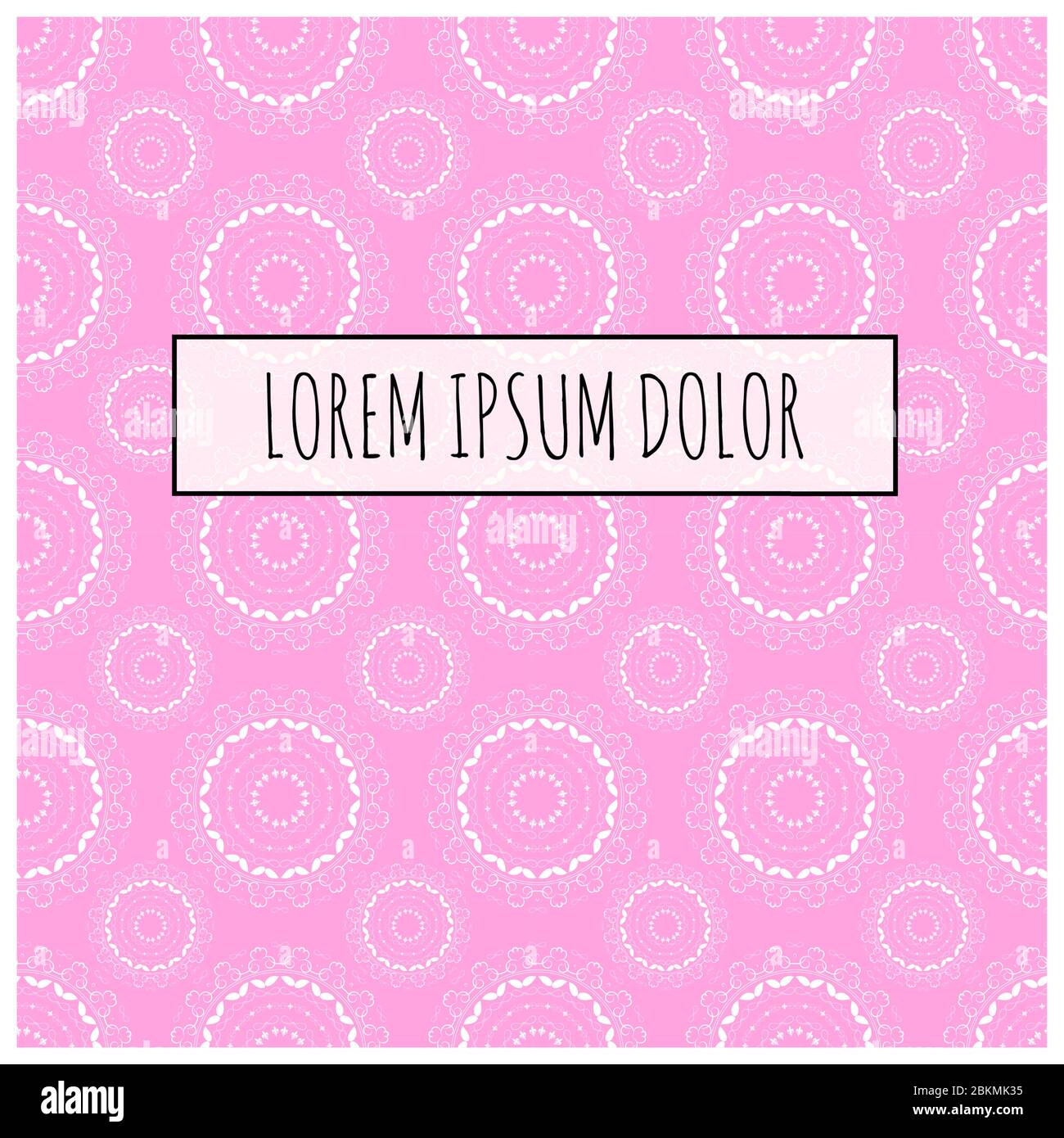 Abstract Spring Pattern with Frame and Sample Text. Vector Illustration Stock Vector