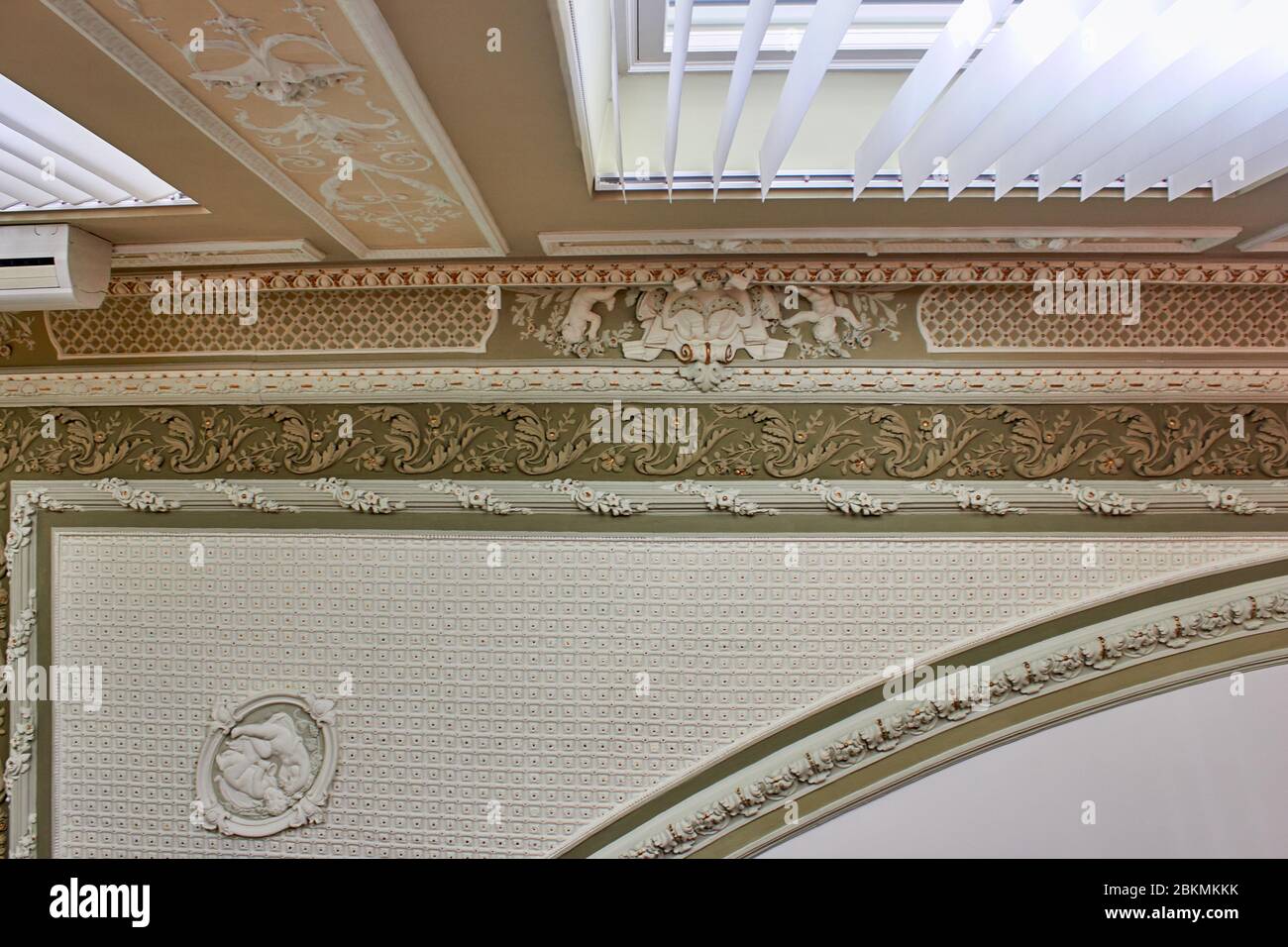 Details of the old decorated ceilings Stock Photo - Alamy