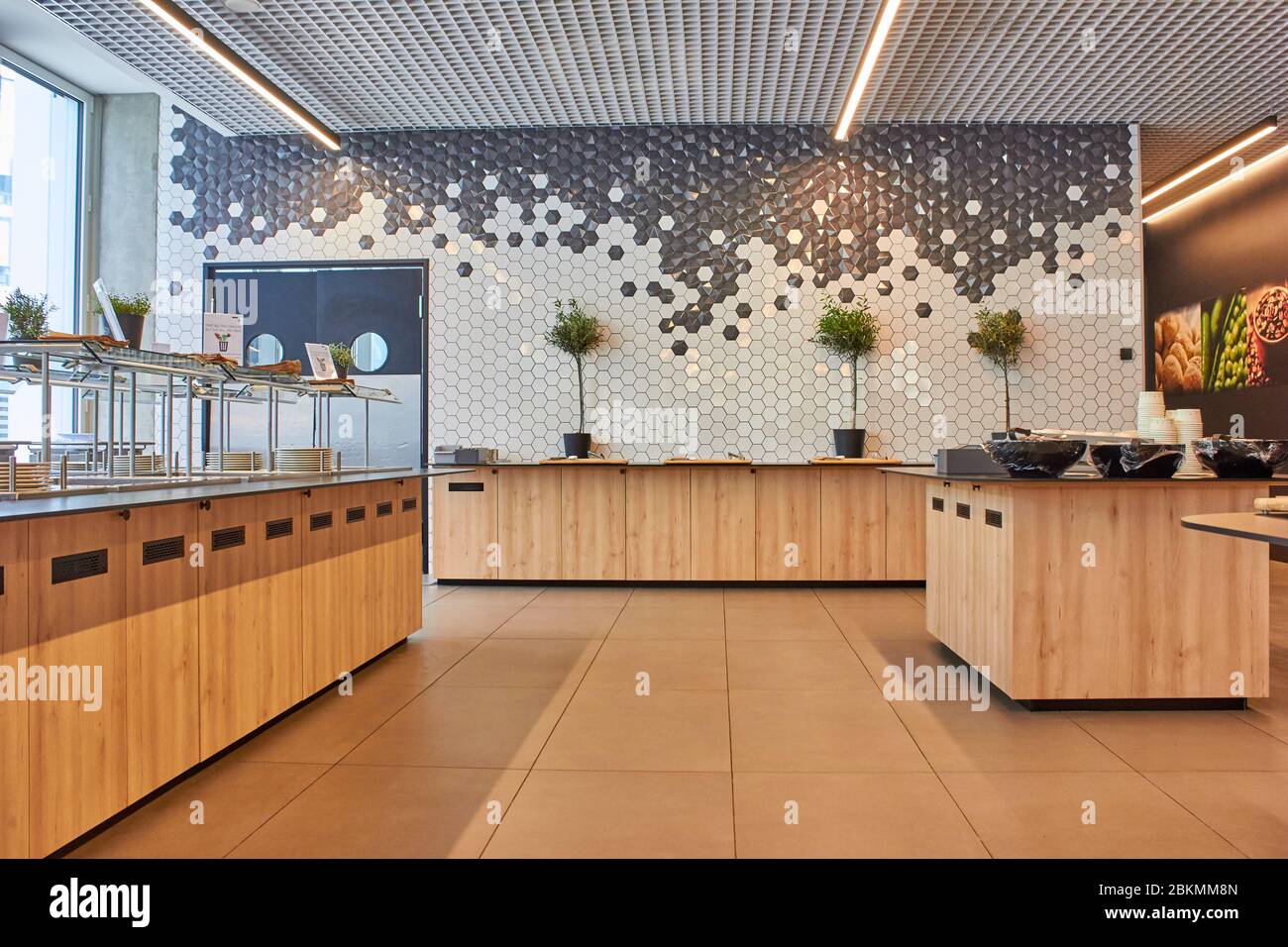 Interior of a modern kitchen in office building Stock Photo Alamy