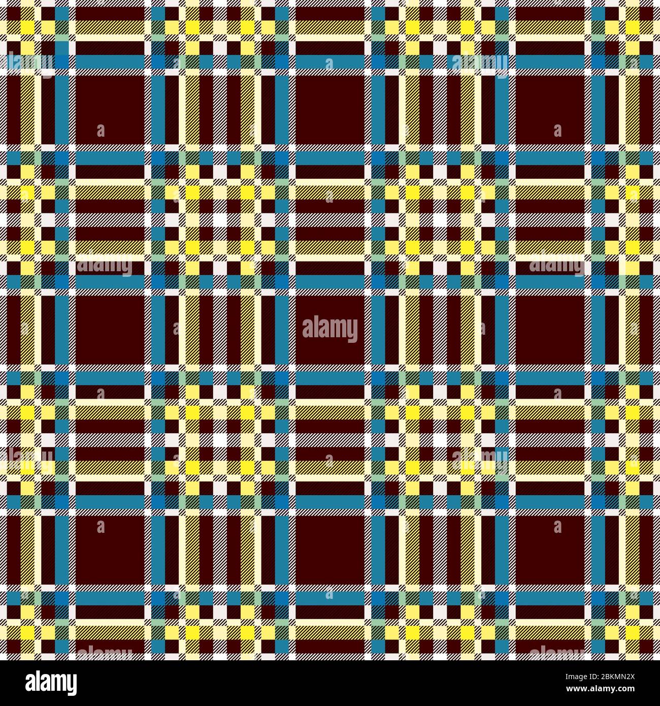 Tartan Scottish Blue Gold Red Plaid Blanket