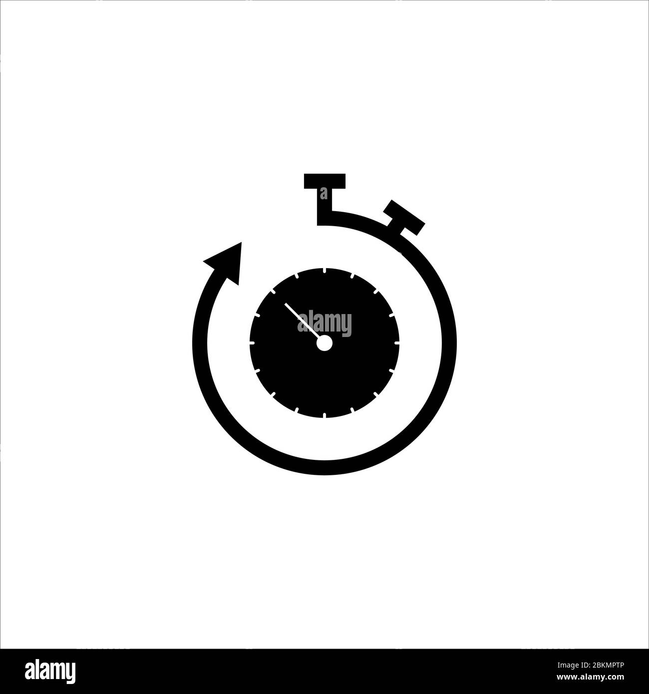Stopwatch icon on white background. Vector illustration Stock Vector ...