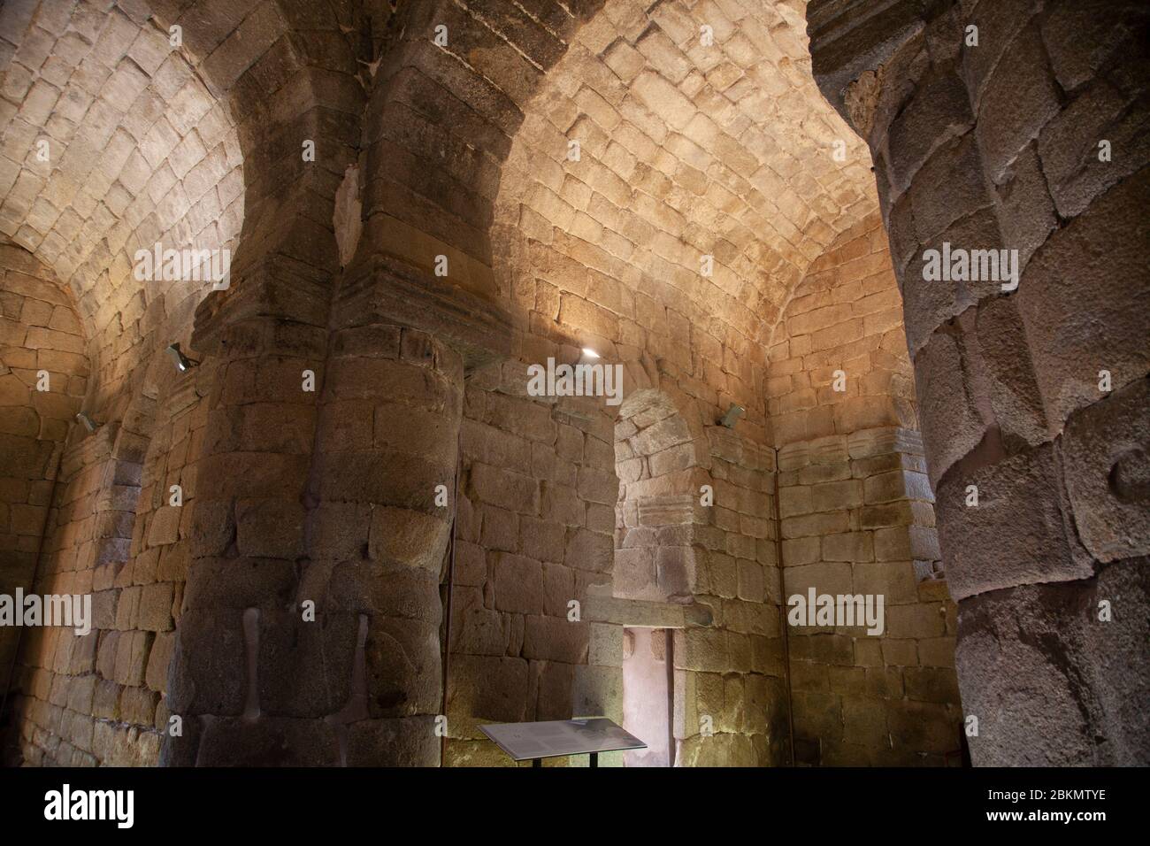 Interior of the Visigothic church of Santa Maria de Melque, Toledo Stock Photo