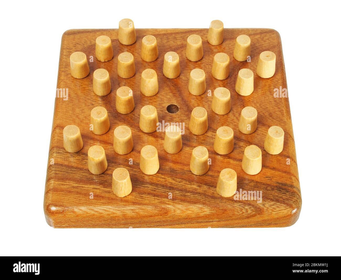 Peg solitaire isolated on white background Stock Photo Alamy