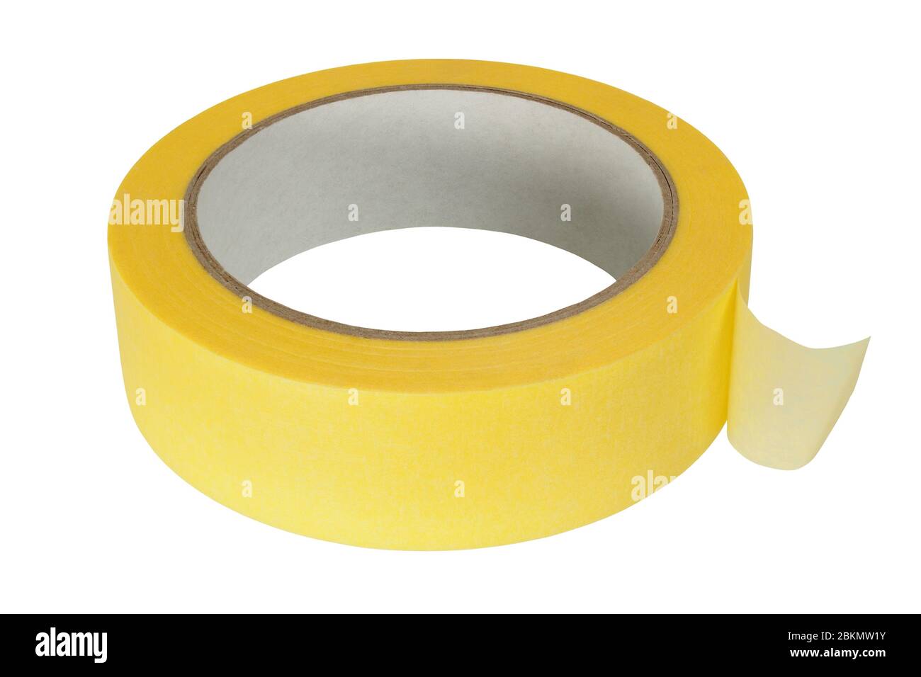 Yellow painter's tape isolated on white nackground Stock Photo Alamy