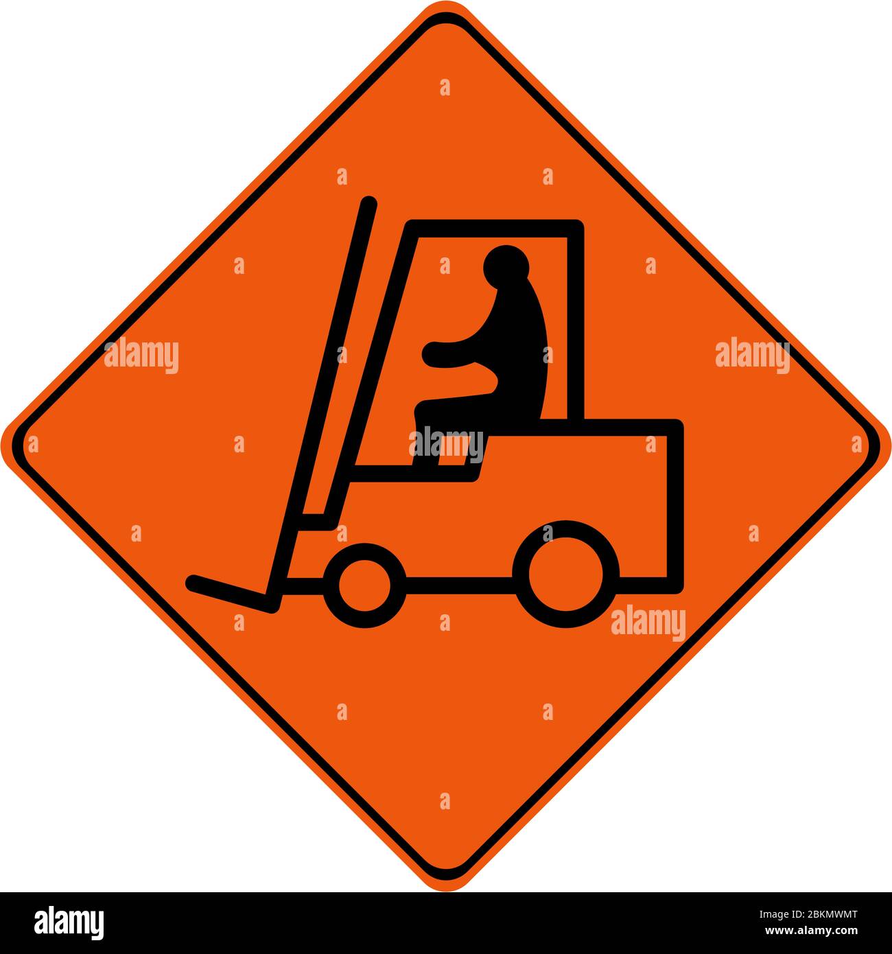 Warning sign with forklift symbol Stock Photo Alamy