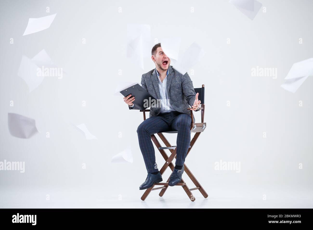 Man Throwing Chair High Resolution Stock Photography and Images Alamy